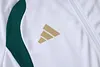 Joyfball 2026/2027 Kids Size Italy Long Zipped Jacket White Soccer Jersey