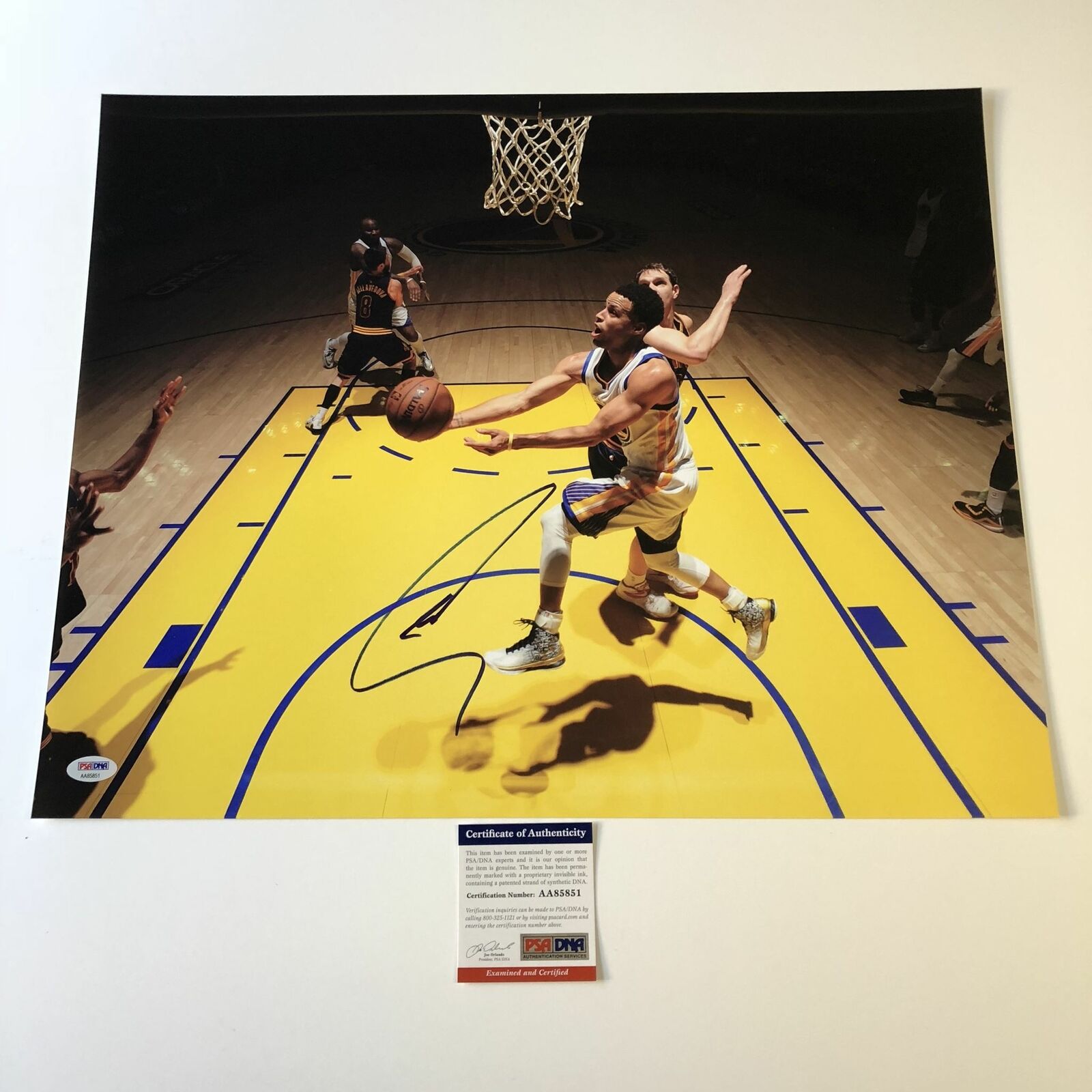 Stephen Curry signed 16x20 Photo Poster painting PSA/DNA Golden State Warriors Autographed