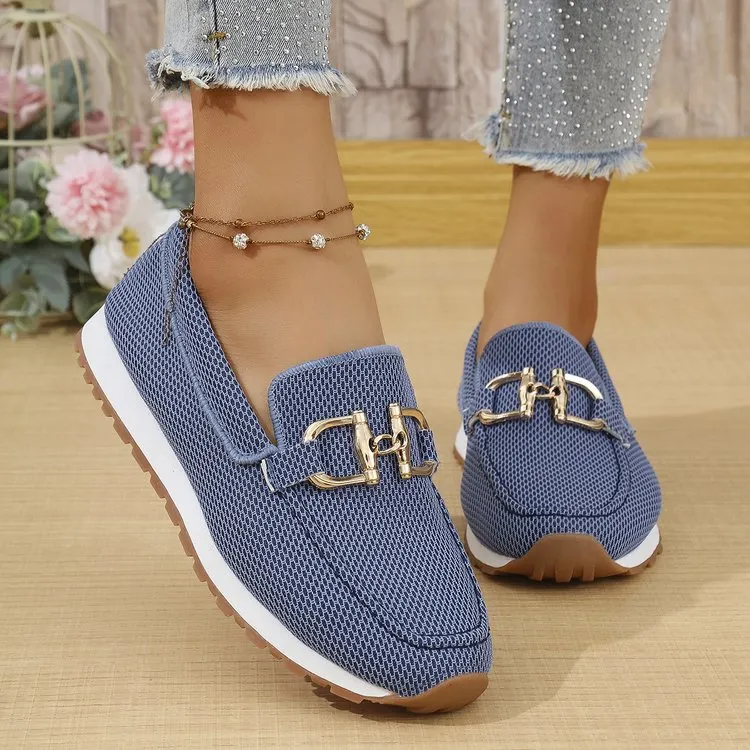 Breakj Breakj Single-Shoe Women's 2025 New Four-Season Sneakers Shallow-Mouthed Fashion Ladies Single Shoes 43 Yards