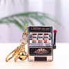 Creative slot fruit machine pendant lottery machine key chain that can be played