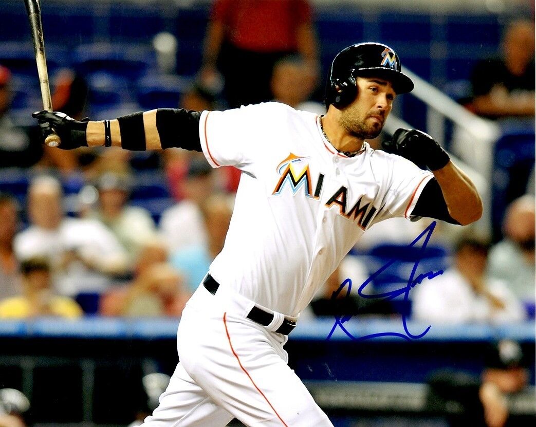 Signed 8x10 GARRETT JONES Miami Marlins Autographed Photo Poster painting- COA