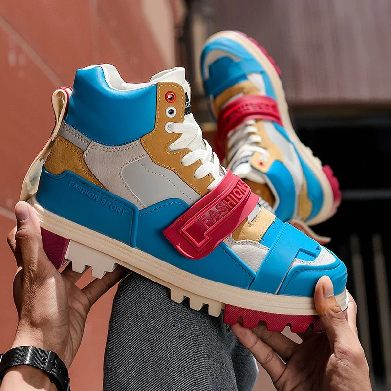 Trend Designer High Top Sport Shoes Men Sneakers Breathable Running Shoes for Men Trainers Fitness Walking Shoes Zapatillas