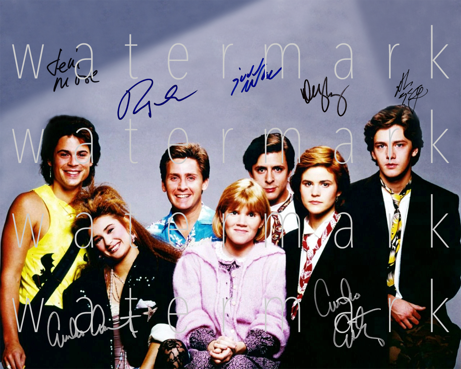 St Elmos Fire signed Estevez, Lowe 8X10 Photo Poster painting picture poster autograph RP