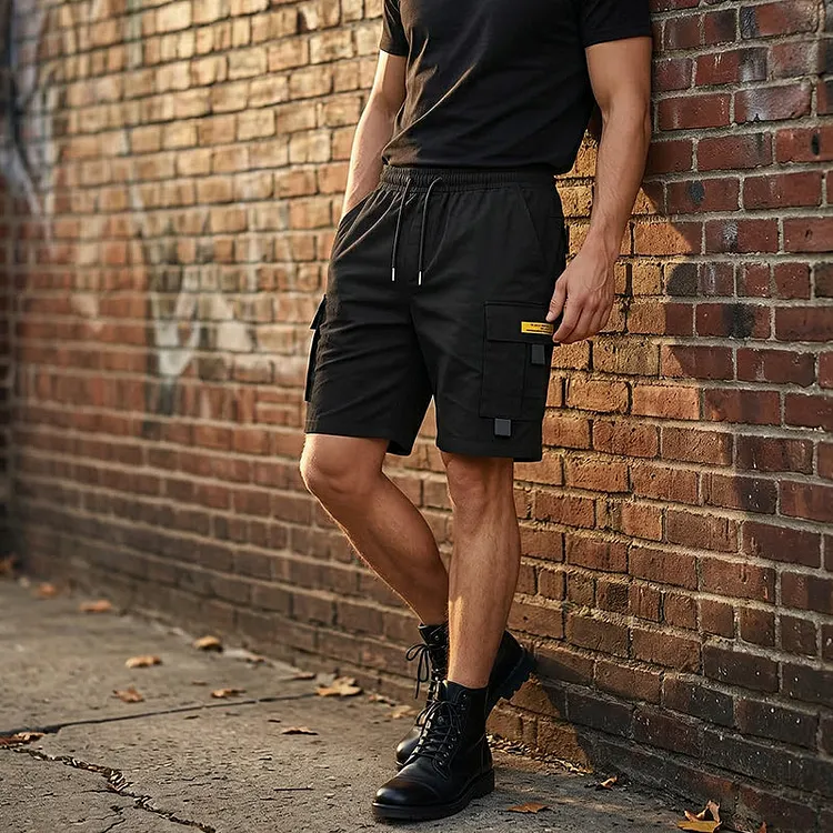 🔥SALDI ESTIVI 2026🔥 Pantaloncini cargo casual da uomo con coulisse in vita