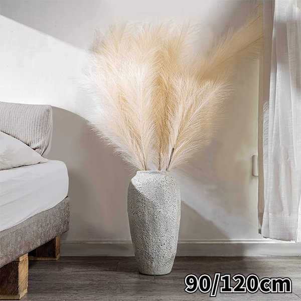 50/90/120cm Artificial Pampas Grass Christmas Wedding DIY Vase Holiday Party Hometable Decoration Plant Simulation Flower Reed Artificial Reed - Shop Trendy Women's Fashion | TeeYours
