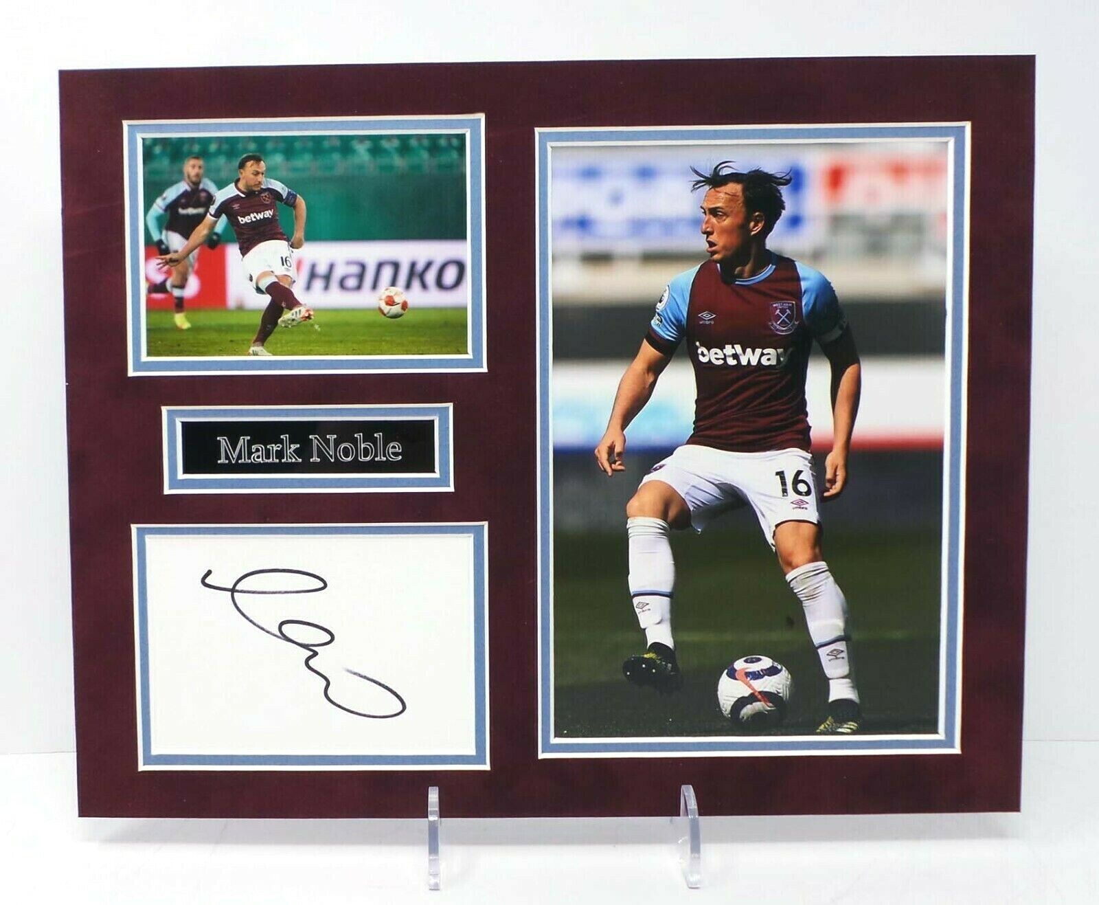 Mark NOBLE Signed & Mounted 14X11 Photo Poster painting Display 2 AFTAL RD COA WEST HAM UNITED