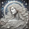 DIY Pearl Painting Goddess for Home Wall Decor with Frame(30*30cm)