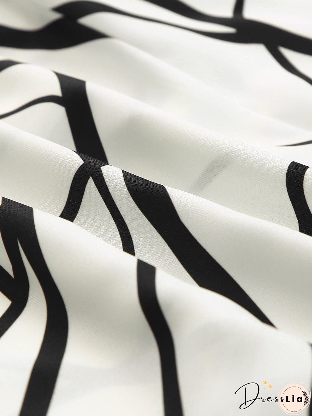 Elegant Abstract Print Maxi Dress