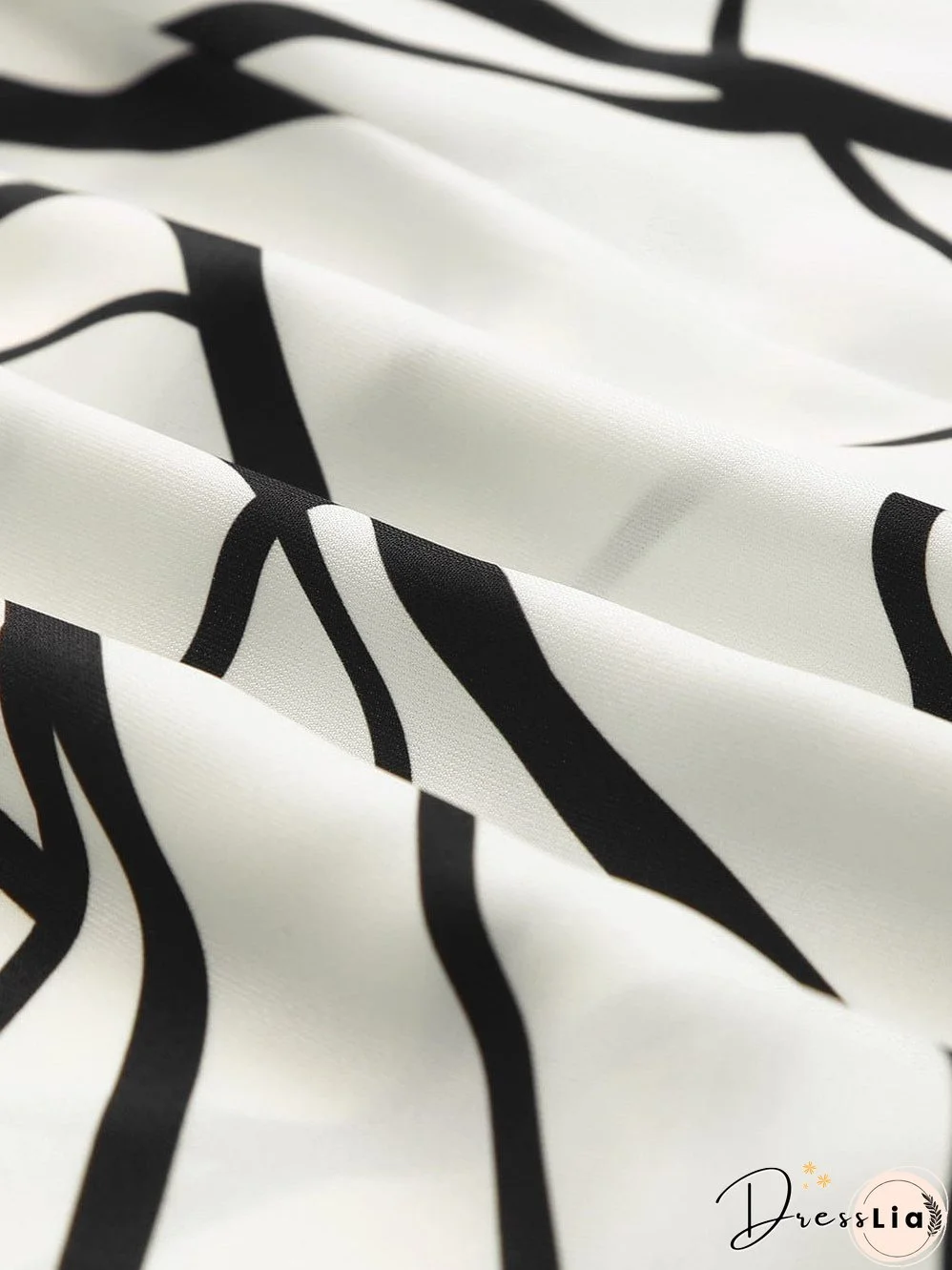 Elegant Abstract Print Maxi Dress