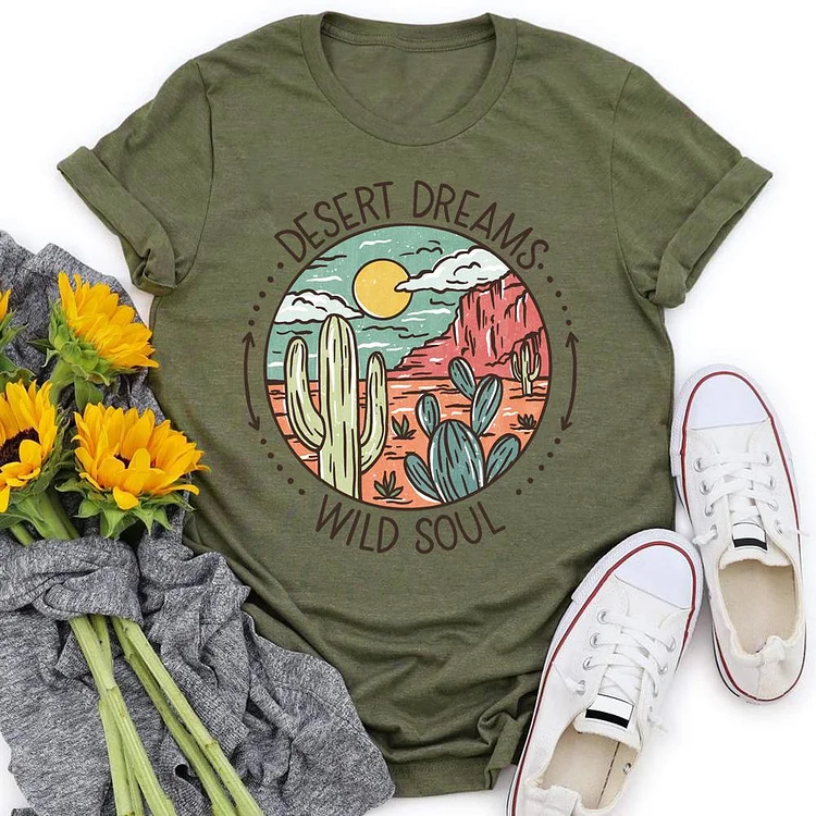 PSL - Wild soul Cactus Western T-Shirt Tee -06068#53777