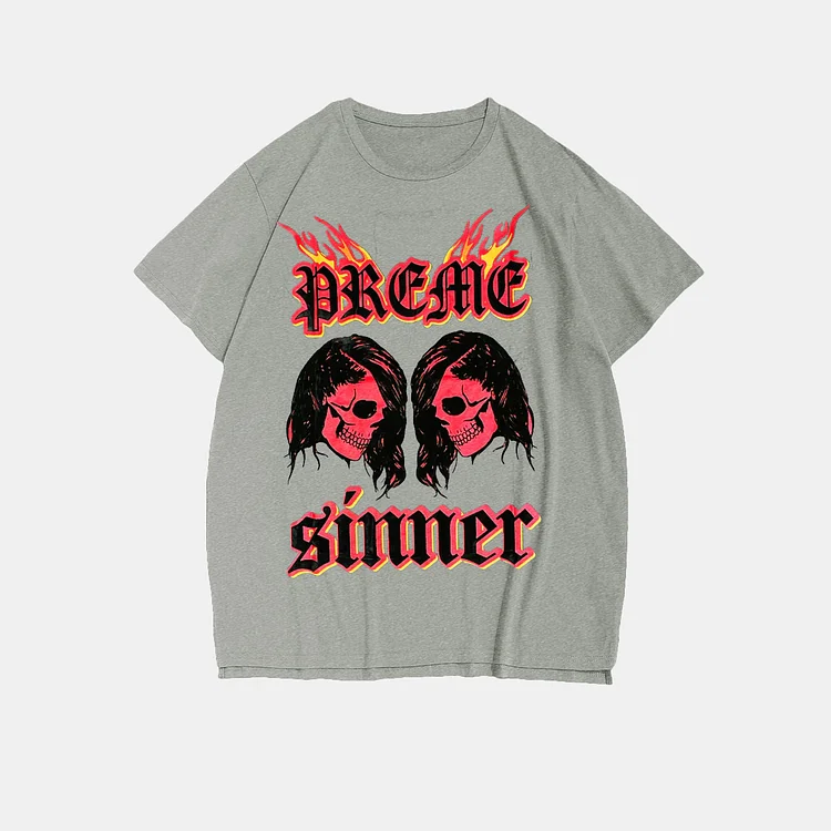 Plus Size Grey Drcme Sinner T-Shirt