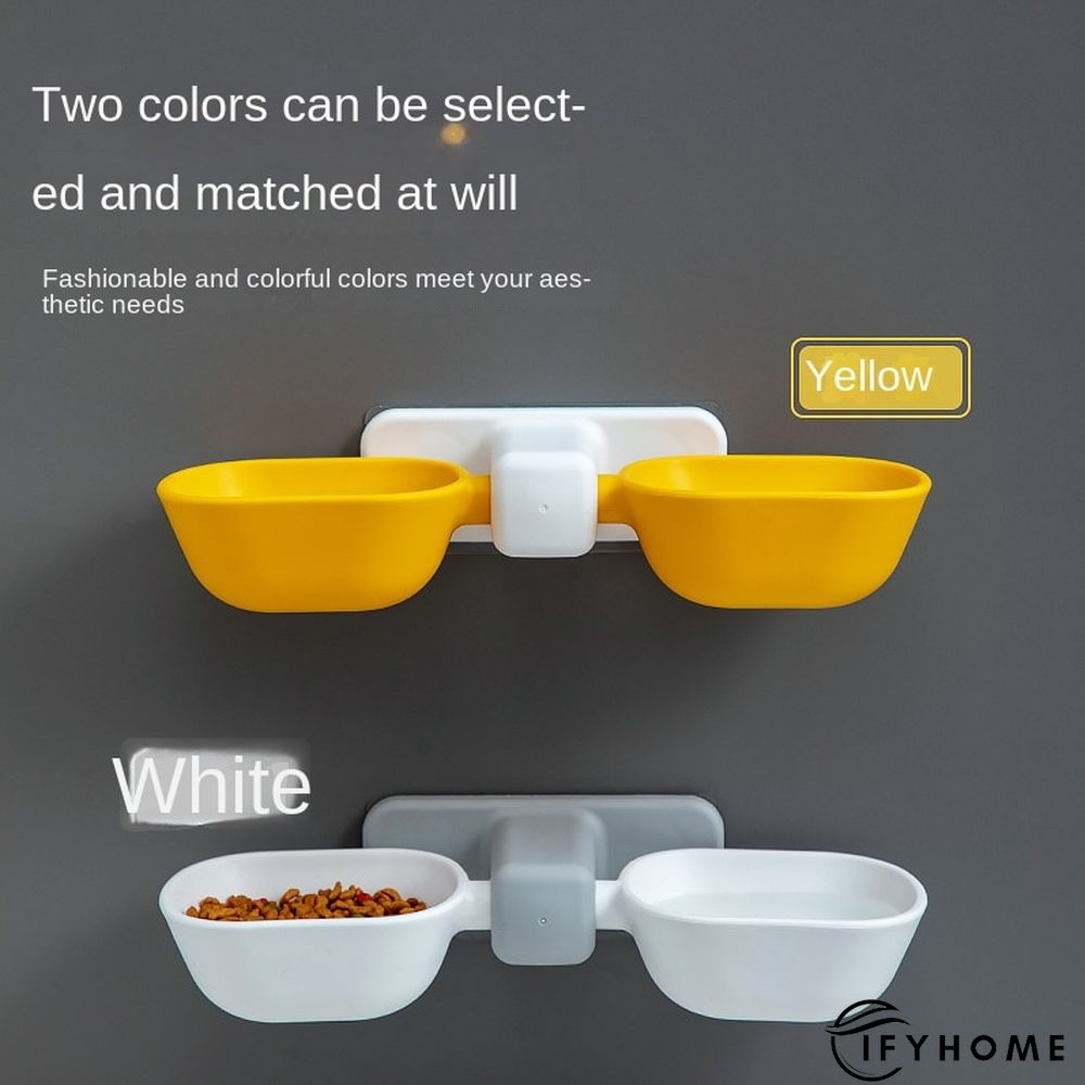 Punch-free Cat Bowl Integrated Double Bowl | IFYHOME