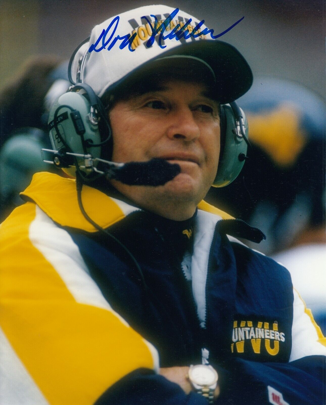 Don Nehlen #2 Signed 8x10 Photo Poster painting w/ COA West Virginia 032419