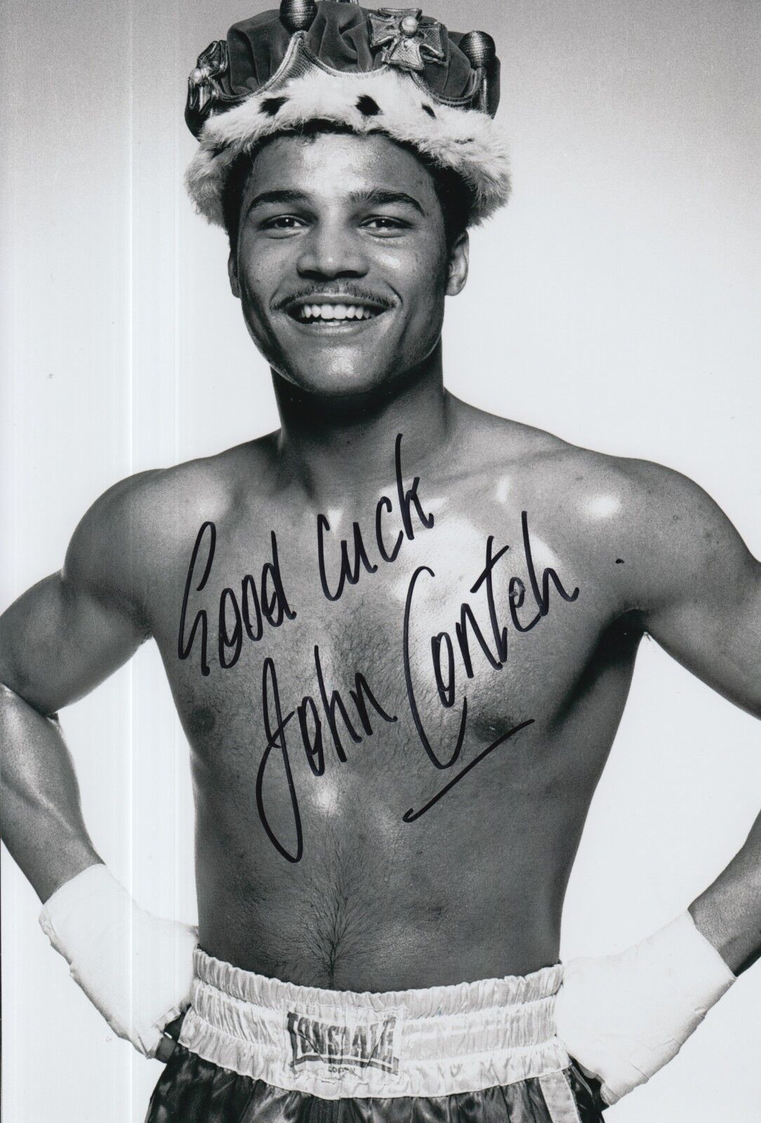 John Conteh Hand Signed Boxing 12x8 Photo Poster painting Legend 6.