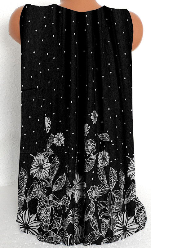 Women Half Sleeve V-neck Solid Color Dress