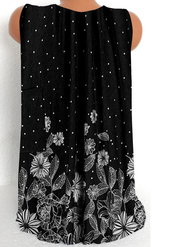 Women Half Sleeve V-neck Solid Color Dress