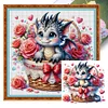【Limited Stock Sale】Full Embroidery Cotton 11CT Print Rose Pterosaur in Basket Cross Stitch 45x45cm tapestrymarket