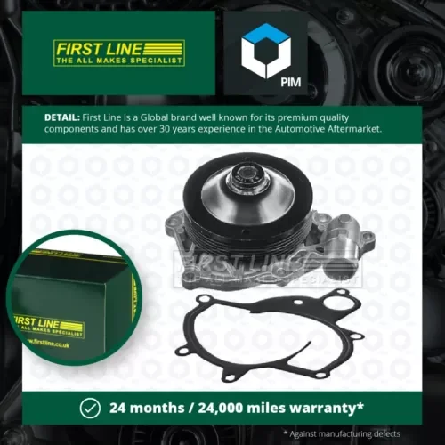 Water Pump fits PORSCHE BOXSTER 986 2.5 96 to 99 M96.20 Coolant Firstline New Parts
