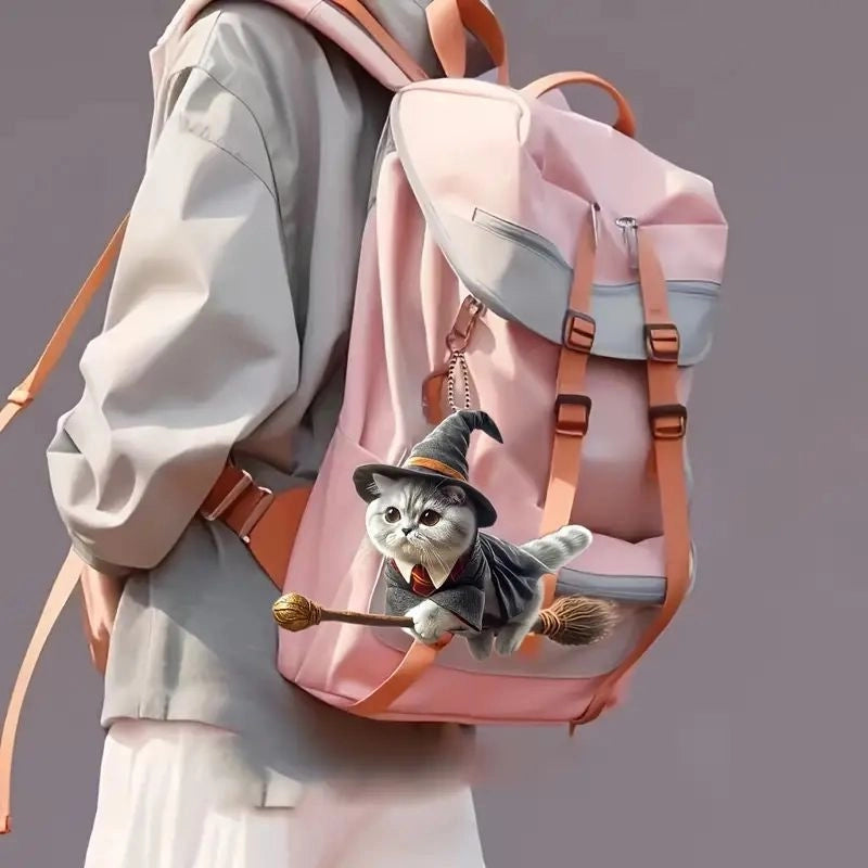 Cute Cat Arylic Bag Pendant