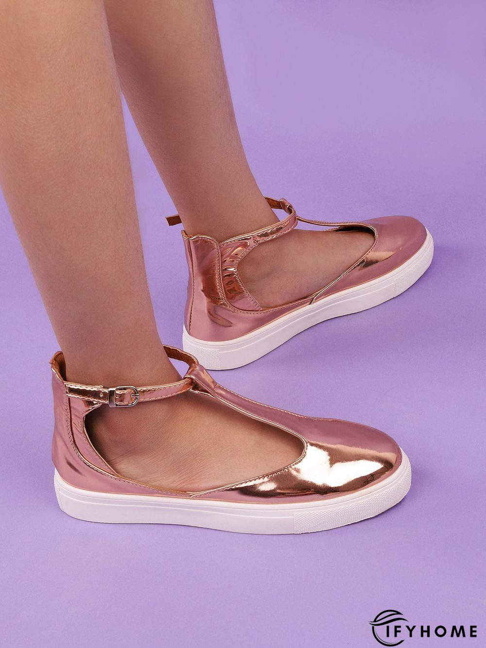 Summer Sandals Round Toe Shoes with Adjustable Buckle | IFYHOME
