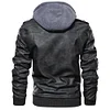 Mens Outdoor Cold-proof Motorcycle Leather Jacket by Inlyline