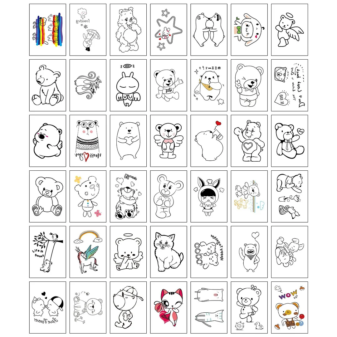 3D personality children young men and women fashion flowers simple text love arm neck wrist waterproof temporary tattoo stickers