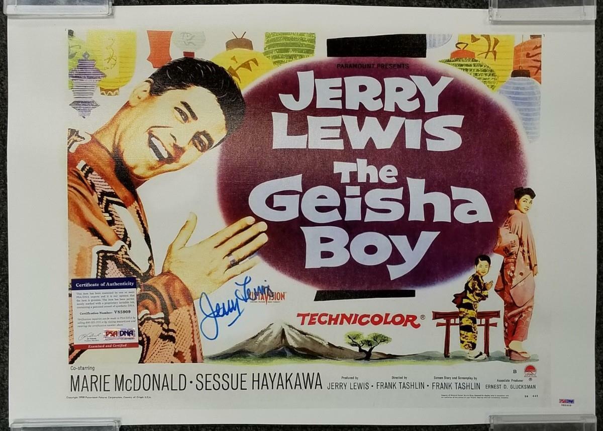 Jerry Lewis signed 16x20 Canvas Photo Poster painting The Geisha Boy Autograph~ PSA/DNA COA