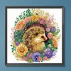 >SALE<5D DIY Partial Special Shaped Drill Diamond Painting Wreath Hedgehog Kit 30x30cm