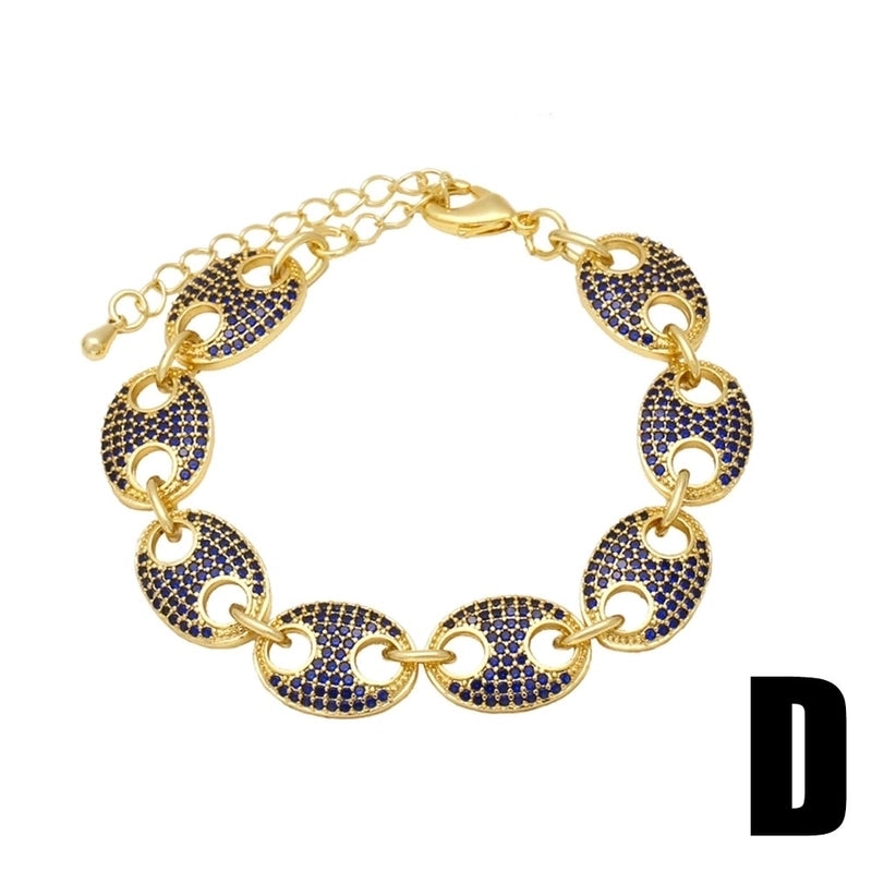 Copper 18K Gold Plated Inlay Butterfly Zircon Bracelets Bangle