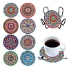 8Pcs DIY Mandala Diamond Painting Coasters Set With Holder