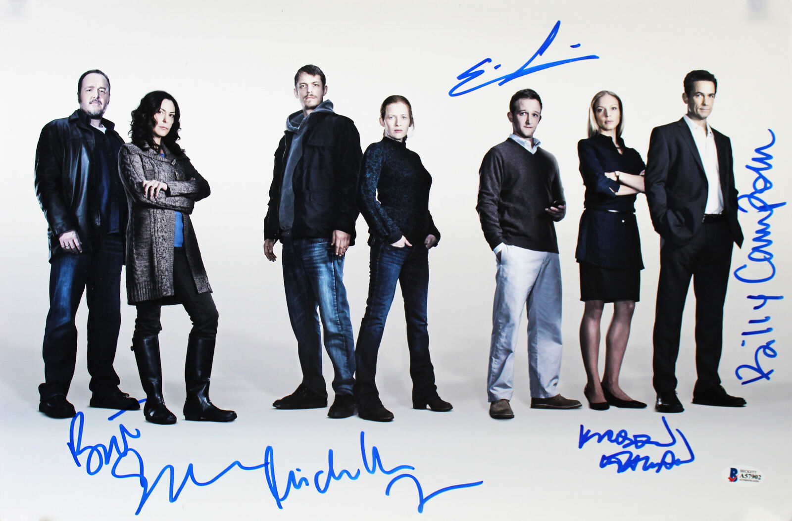 The Killing (5) Sexton, Forbes, Ladin, Lehman & Campbell Signed 12x18 Photo Poster painting BAS