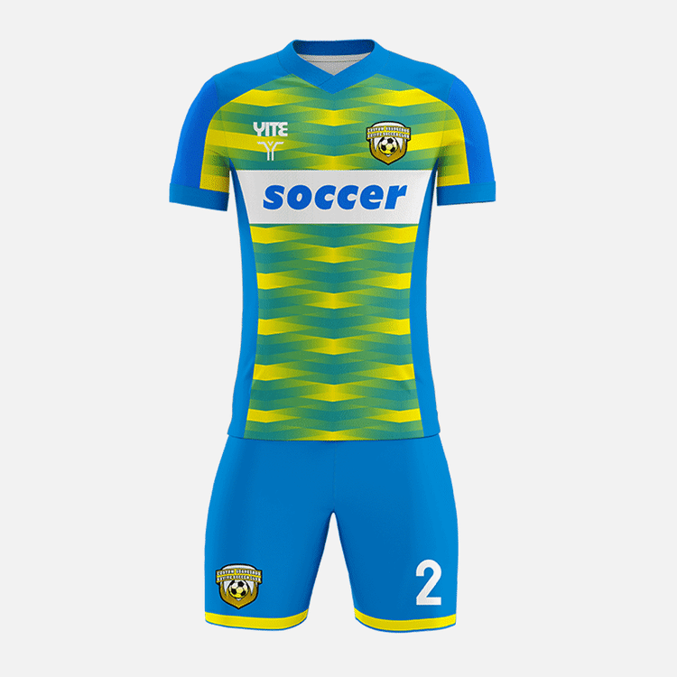 YITE | YTZQ009-Blue And Green Soccer Uniforms