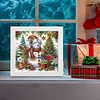 5D DIY Partial Special Shaped Drill Diamond Painting Xmas Snowman With Frame Kit19.2x19.2cm