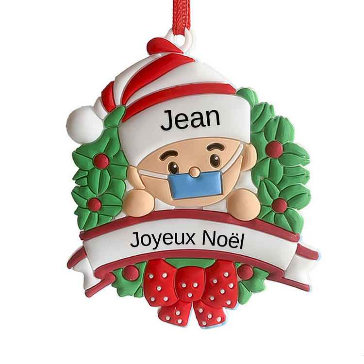 Ornements de Noël Bébé 1 Prénoms Personnalisés et texte Jessemade FR