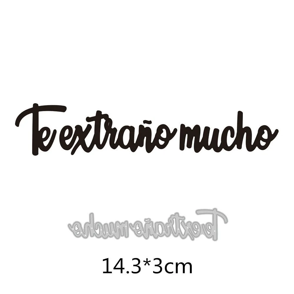 Spainish Words Serial Craft Metal Cutting Die Stencils Template for Scrapbooking Paper Album Cards Gift Decor Knife Die Cut New