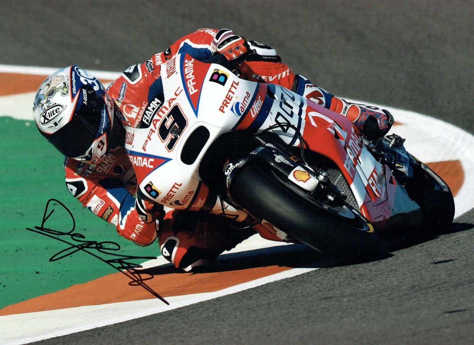 Danilo PETRUCCI 16x12 SIGNED Autograph MOTOGP Pramac Ducati Photo Poster painting 2 AFTAL COA