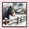 Winter Horse-11CT Stamped Cross Stitch 40*40cm/15.75*15.75in tapestrymarket
