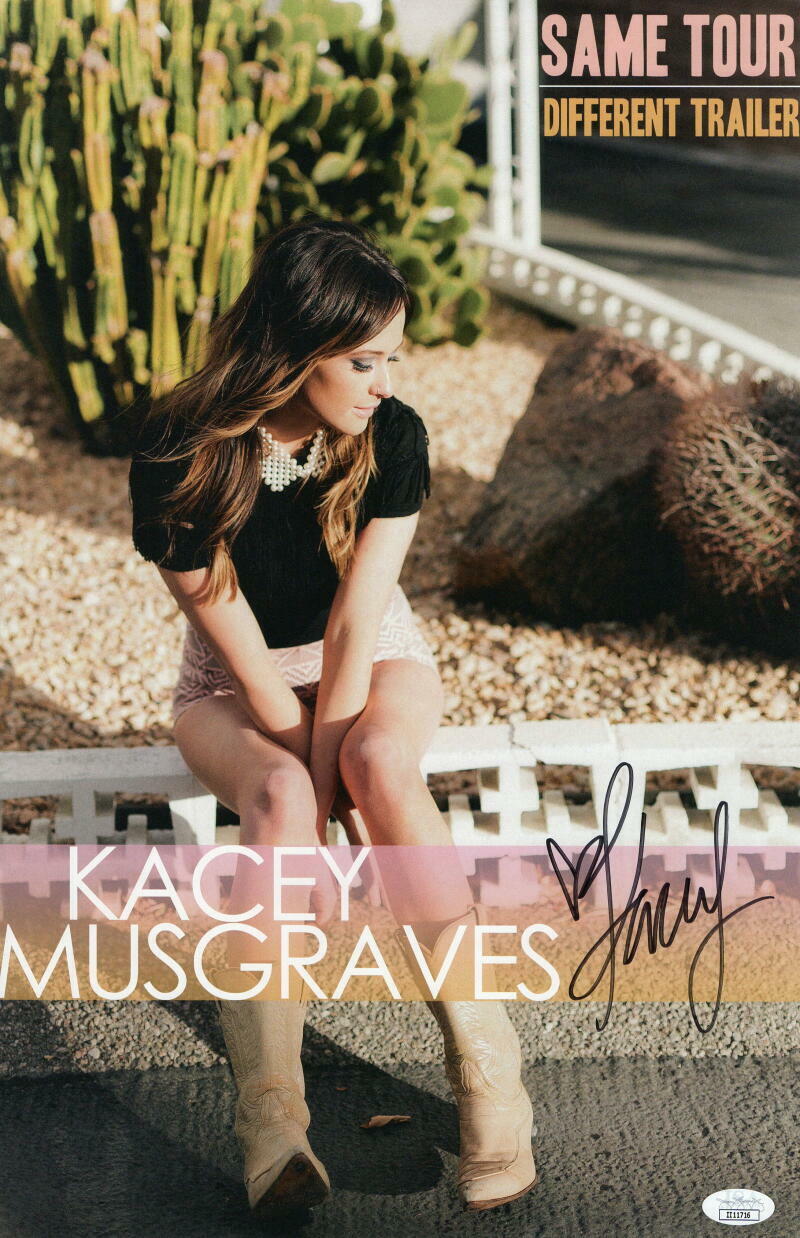 KACEY MUSGRAVES SIGNED AUTOGRAPH 11X17 TOUR POSTER Photo Poster painting - COUNTRY MUSIC, JSA