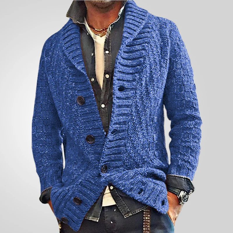 Uveng Uveng Men's Wear Autumn And Winter Long-Sleeved Thick Knit Sweater Knitted Jersey Over The Collar Men's Coat Tide SY0015