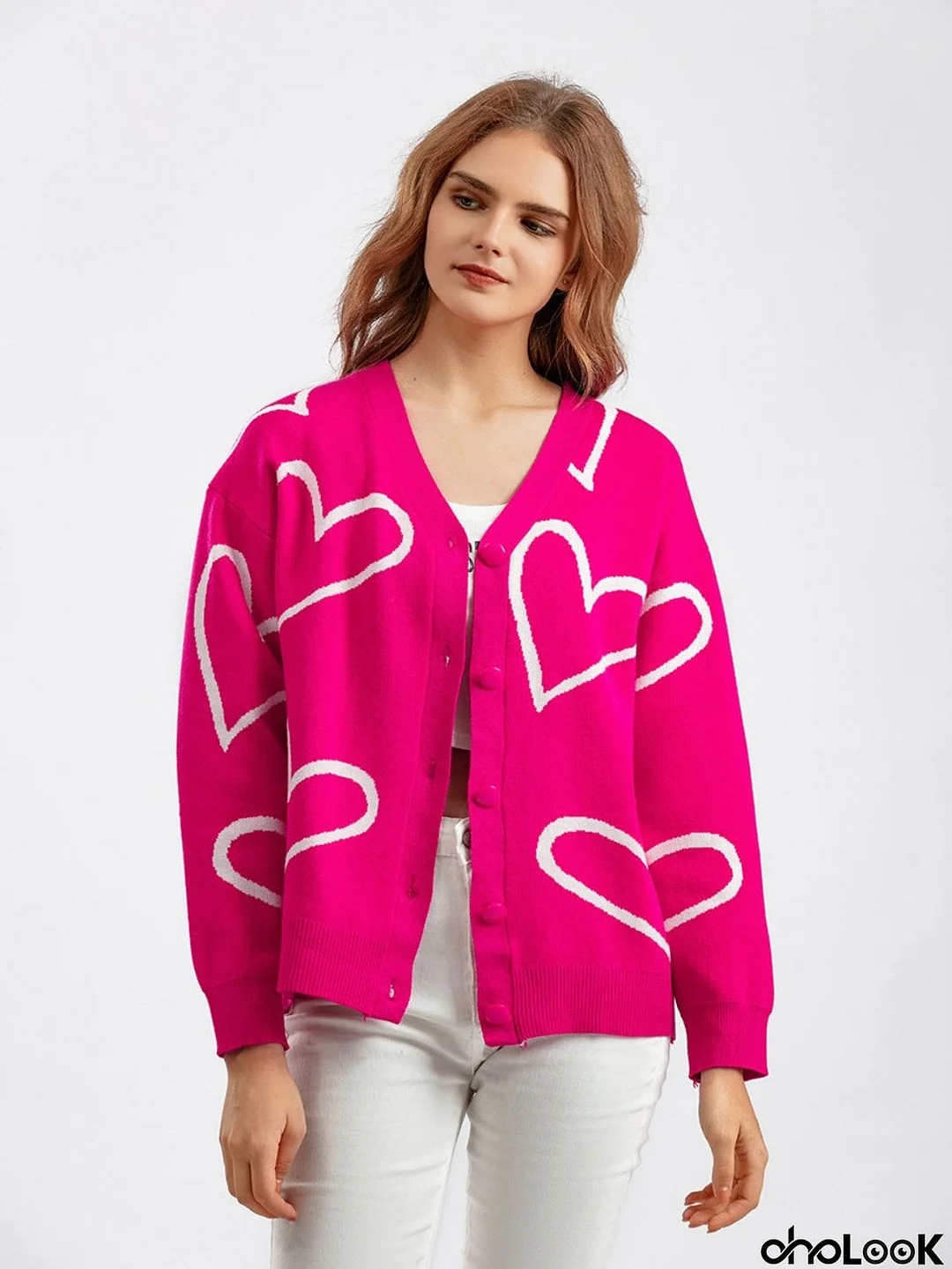 Heart Button Down Cardigan