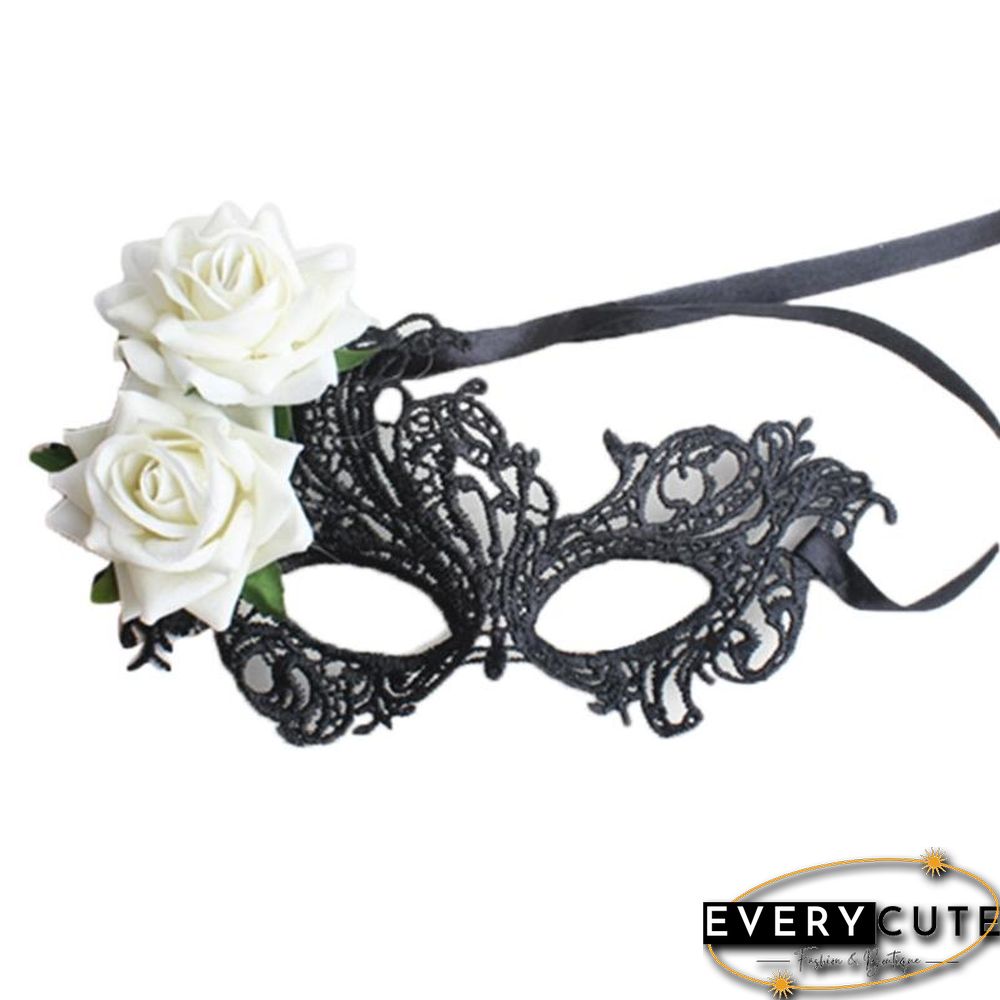 Masquerade Half Face Mask For Women Lace Eye Mask For Halloween Cosplay Party