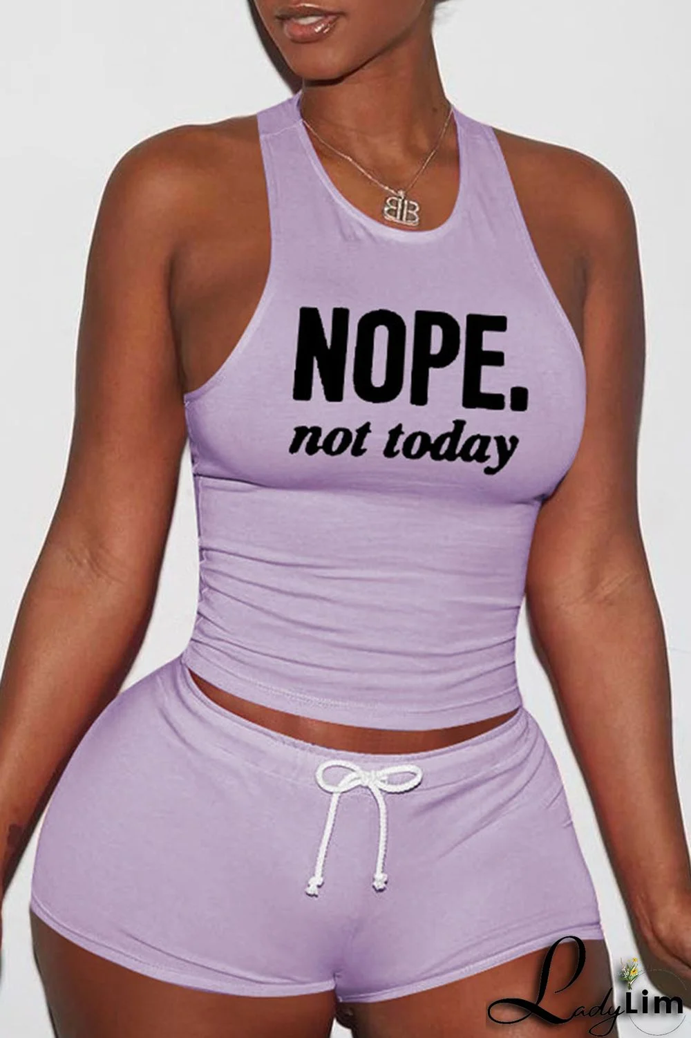 Red Sexy Print Split Joint O Neck Sleeveless Two Pieces