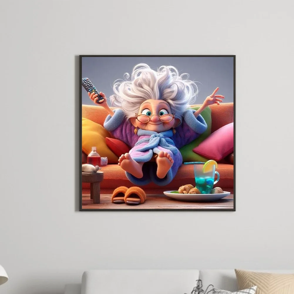 Diamond Painting - Full Round Drill - Grandma(Canvas|30*30cm)