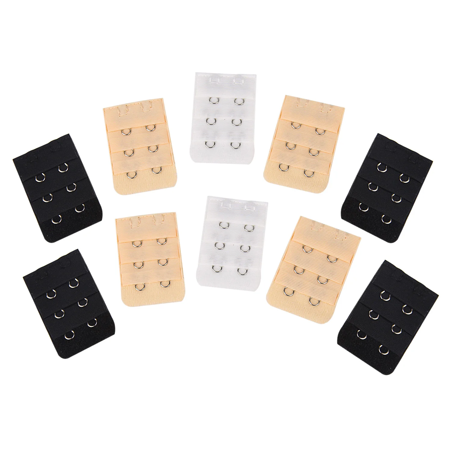 Teamgoo 10pcs Elastic Bra Extender Clip Clasp Buckle Adjustable Back Belt Buckle Ladies Women Underwear Accessories Soft Bra Extension