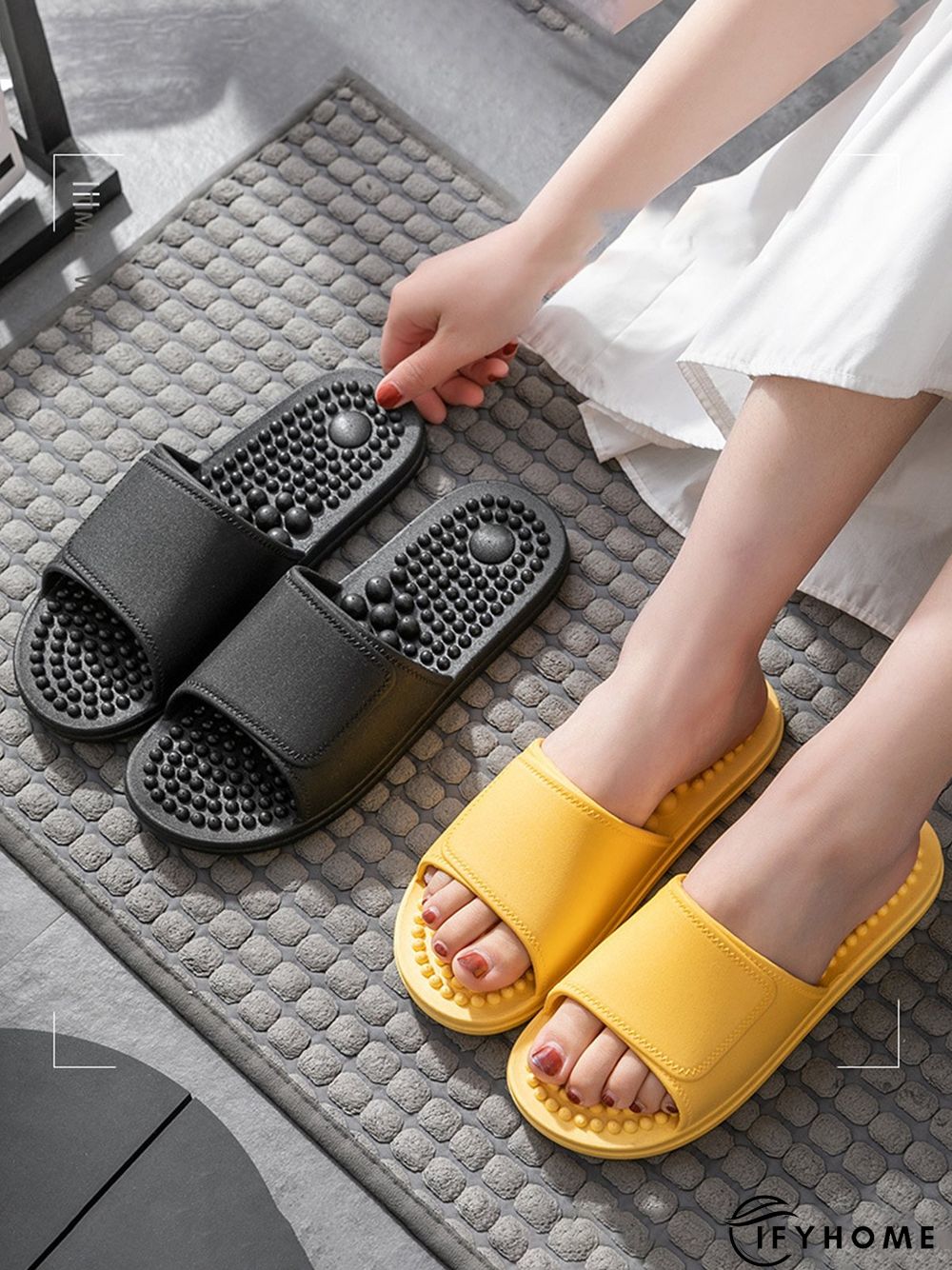 Massage Function Waterproof Bathroom Slippers | IFYHOME