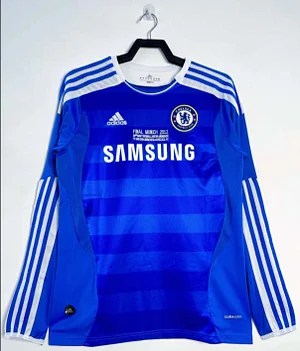 2011/2012 Retro Long Sleeve Chelsea Home Football Shirt 1:1 Thai Quality