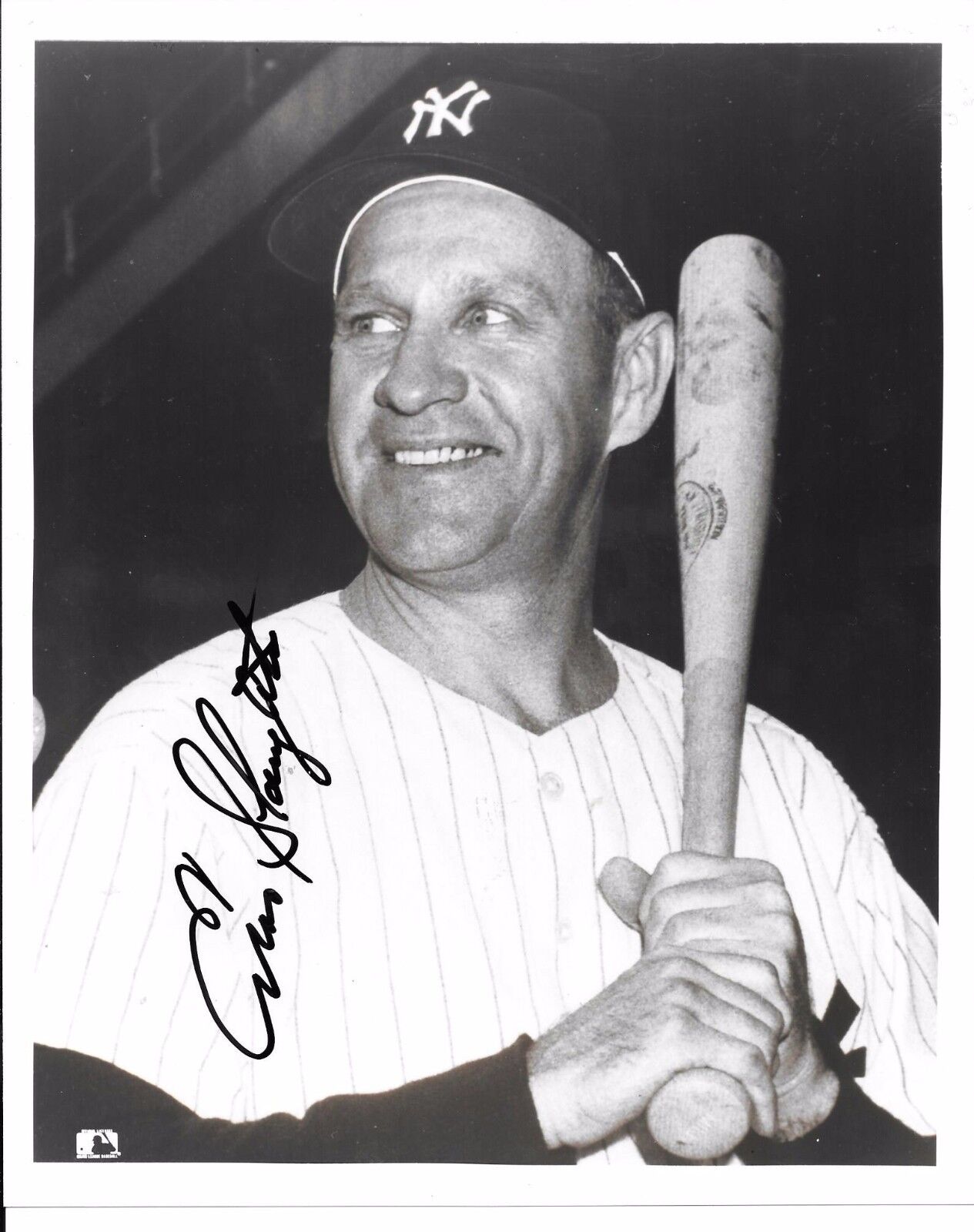 ENOS SLAUGHTER BASEBALL HALL OF FAMER RARE NEW YORK YANKEES SIGNED Photo Poster painting