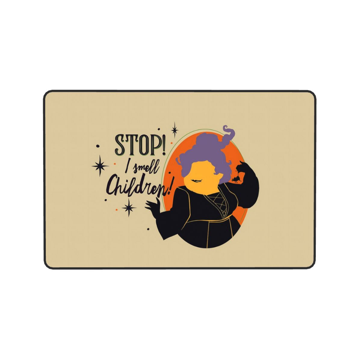 Hocus Pocus Stop I Smell Children Printed Flannel Fabric Area Rug