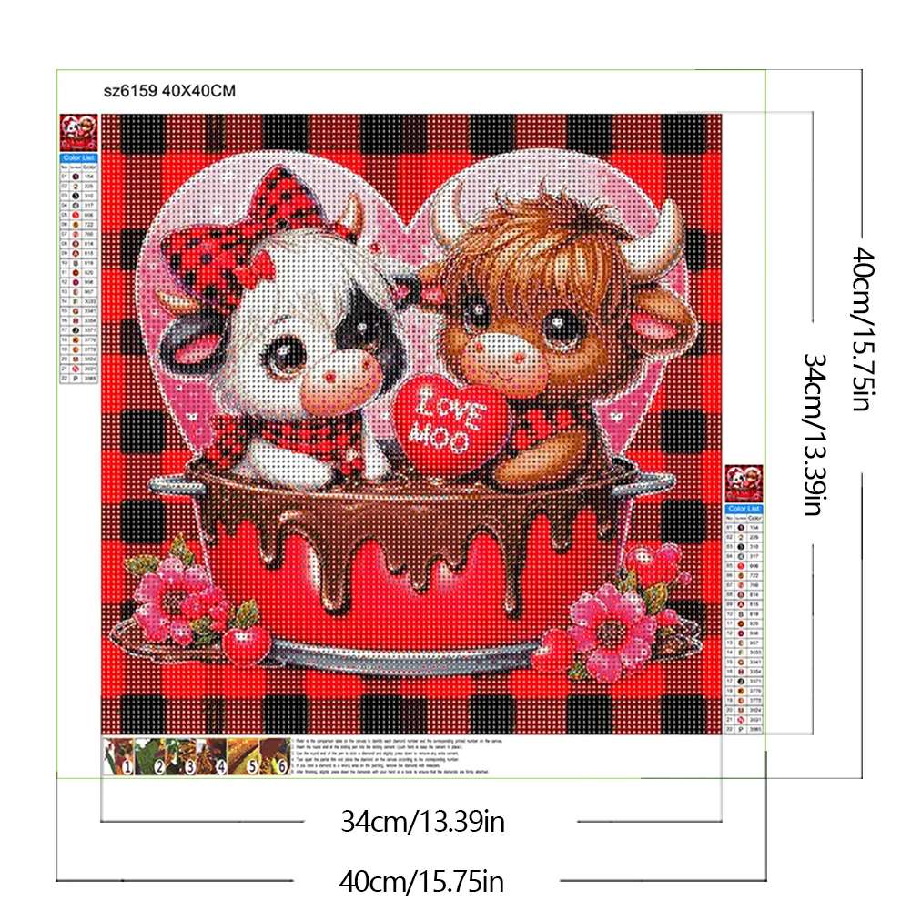 Diamond Painting - Full Round Drill - Love Yak(Canvas|40*40cm)