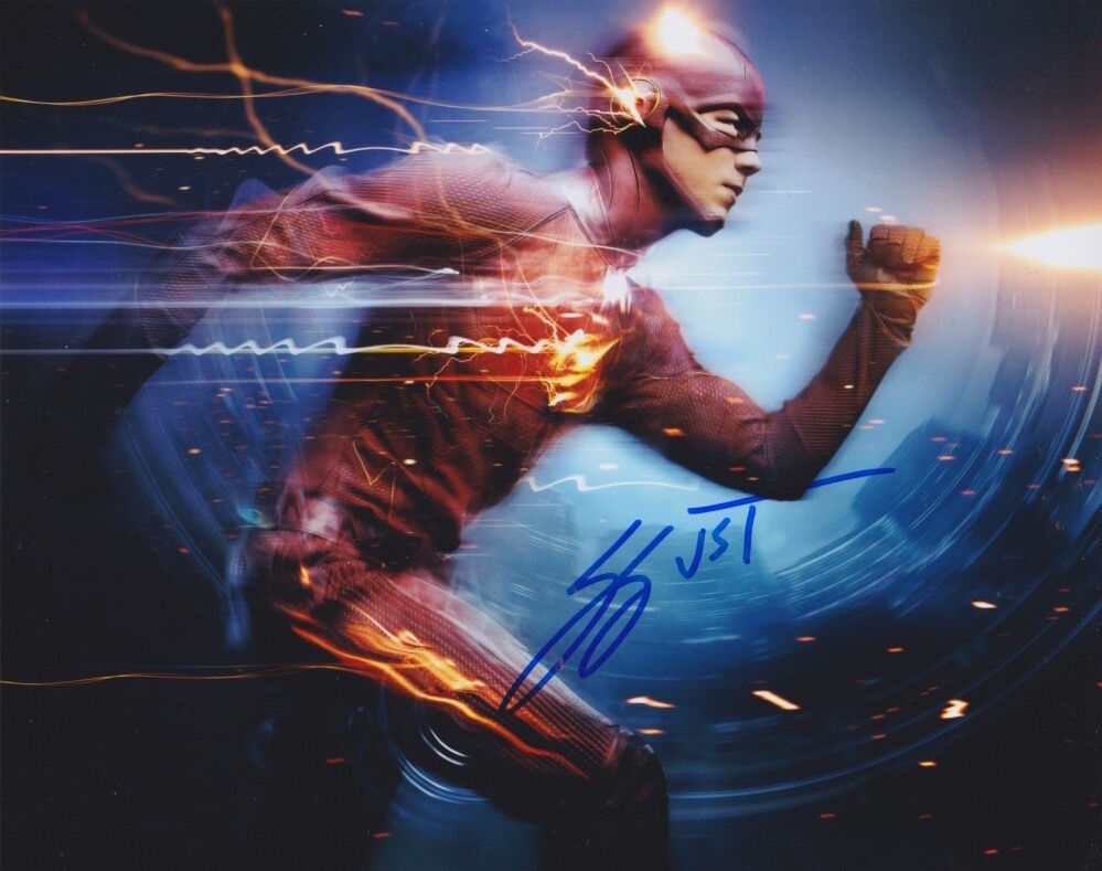 Grant Gustin (The Flash) signed 8X10 Photo Poster painting